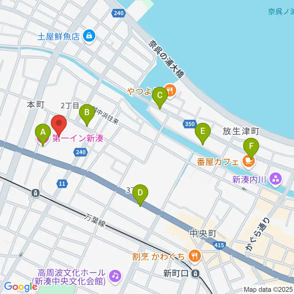 クロスベイ新湊周辺のホテル一覧地図