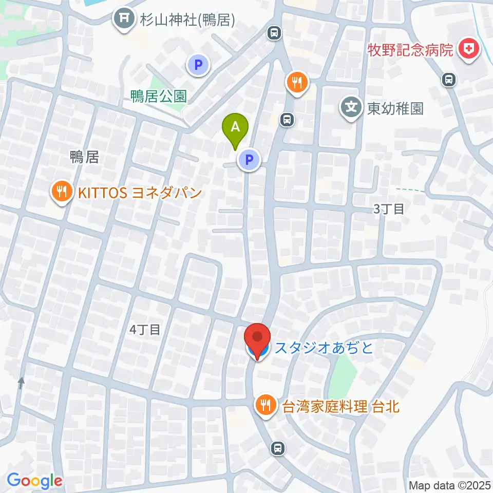 スタジオあぢと周辺のホテル一覧地図