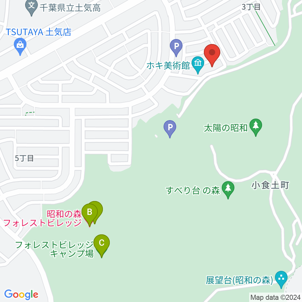 ホキ美術館周辺のホテル一覧地図