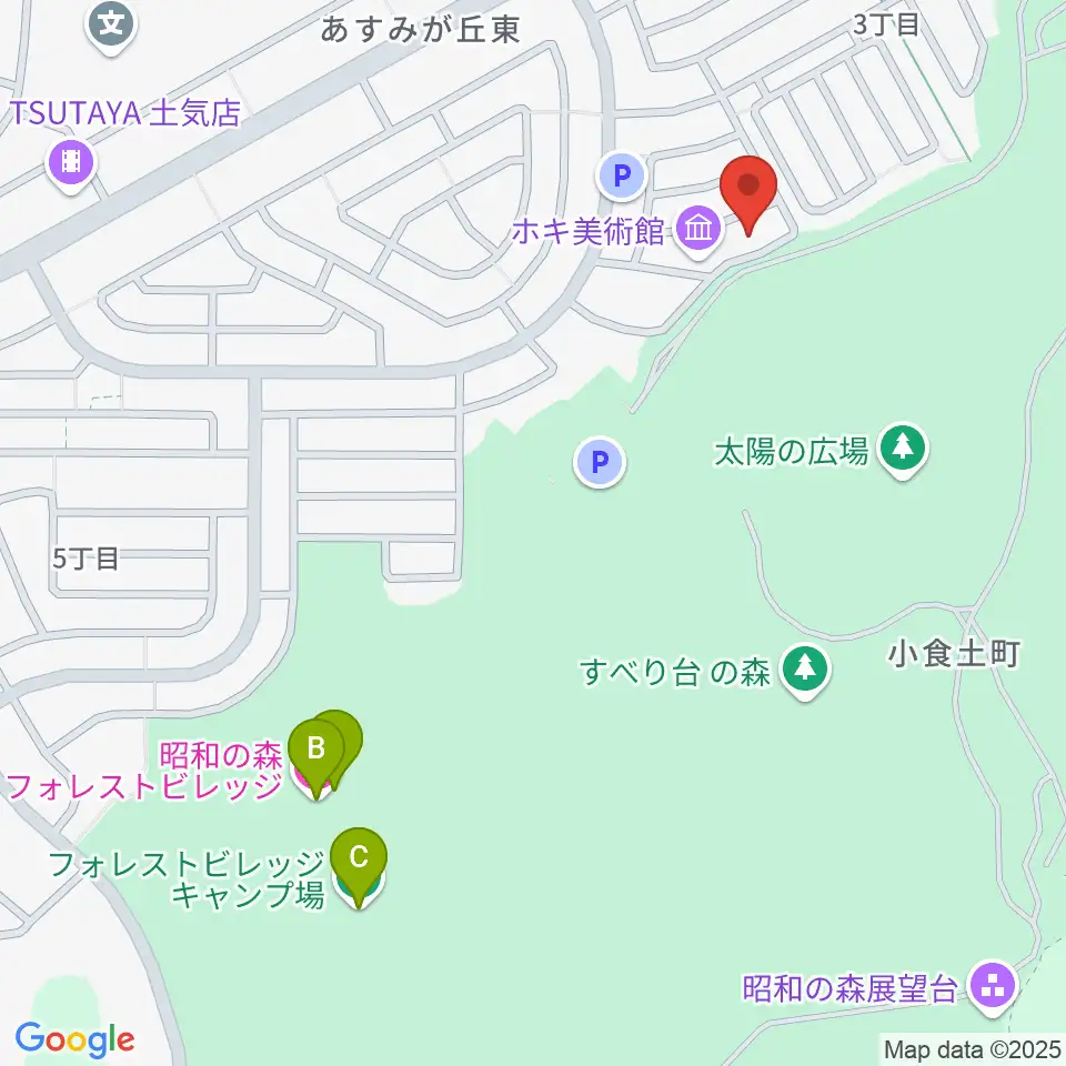 ホキ美術館周辺のホテル一覧地図