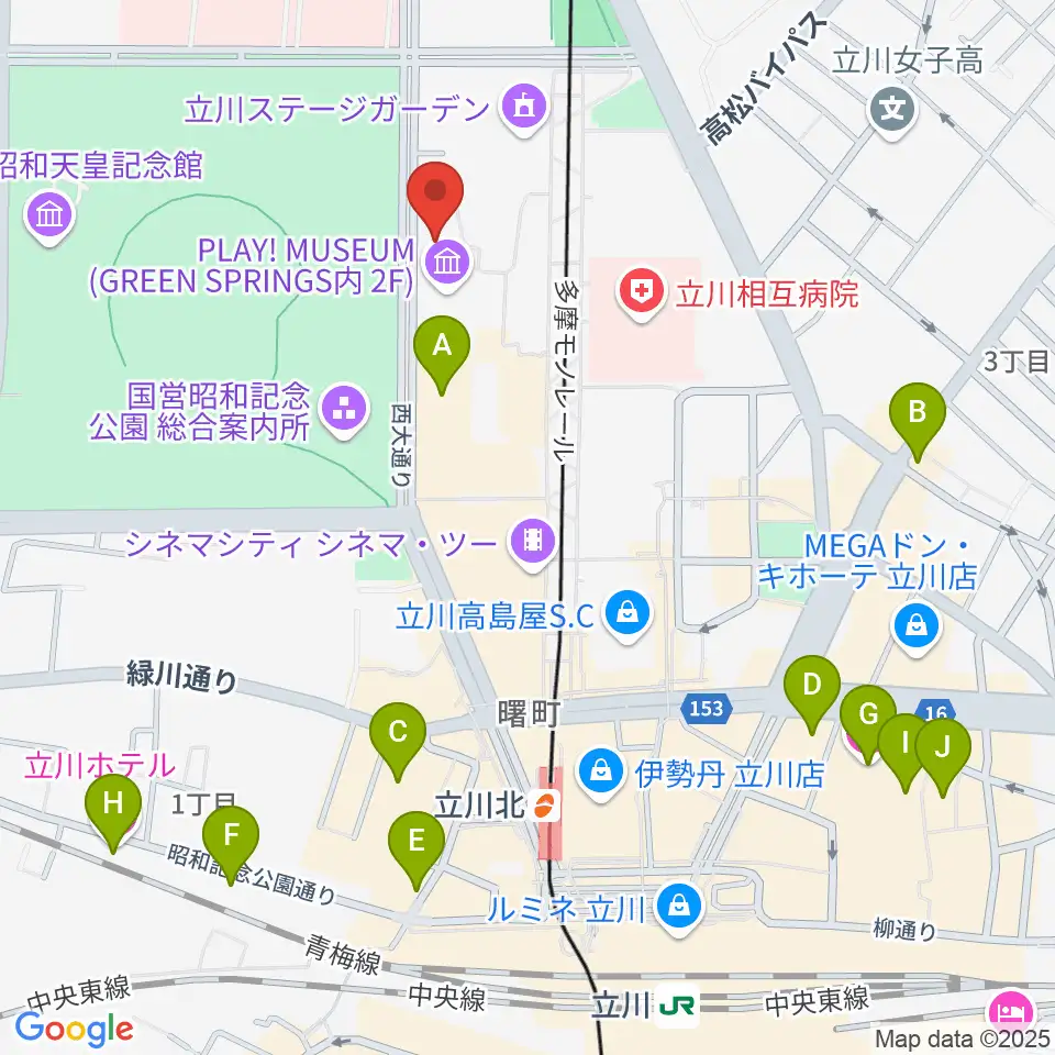 PLAY! MUSEUM周辺のホテル一覧地図