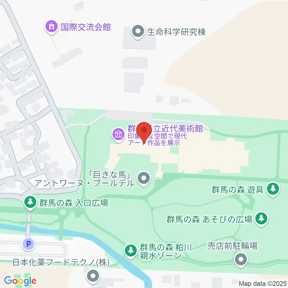 群馬県立近代美術館周辺のホテル一覧地図