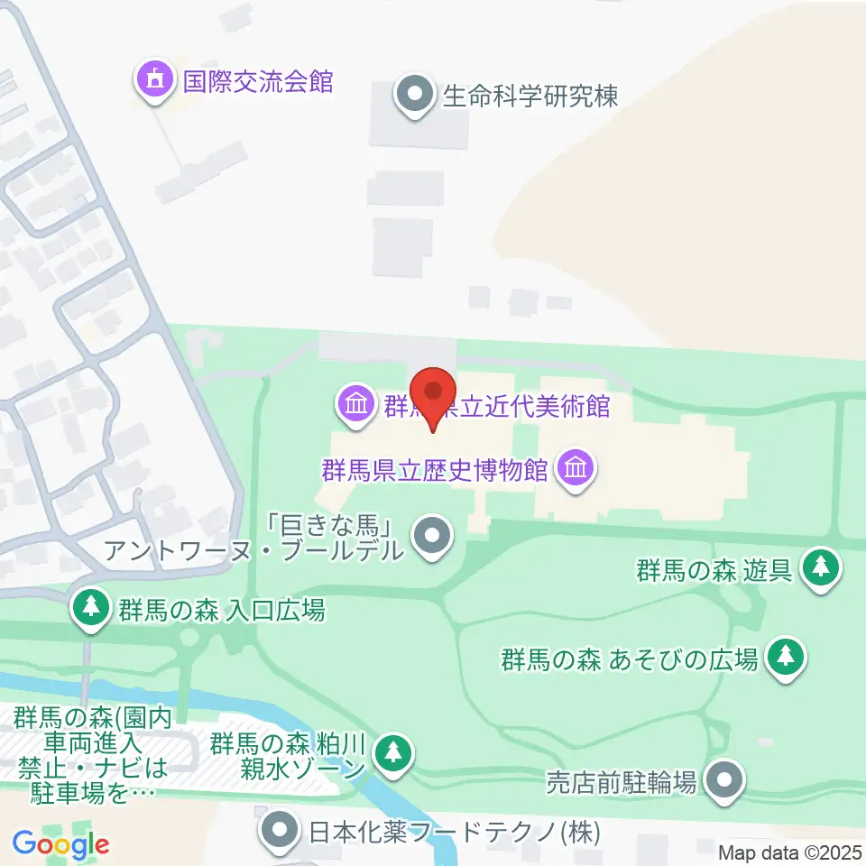 群馬県立近代美術館周辺のホテル一覧地図