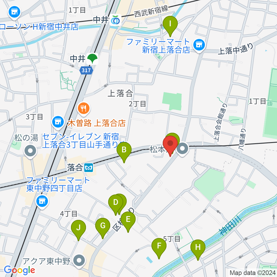 プラチナムガレージ周辺のホテル一覧地図