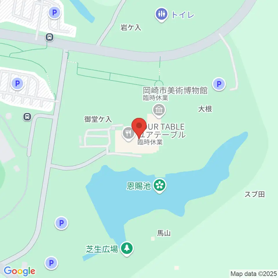 岡崎市美術博物館周辺のホテル一覧地図