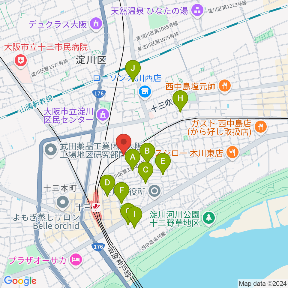 Lan Music Studio周辺のホテル一覧地図