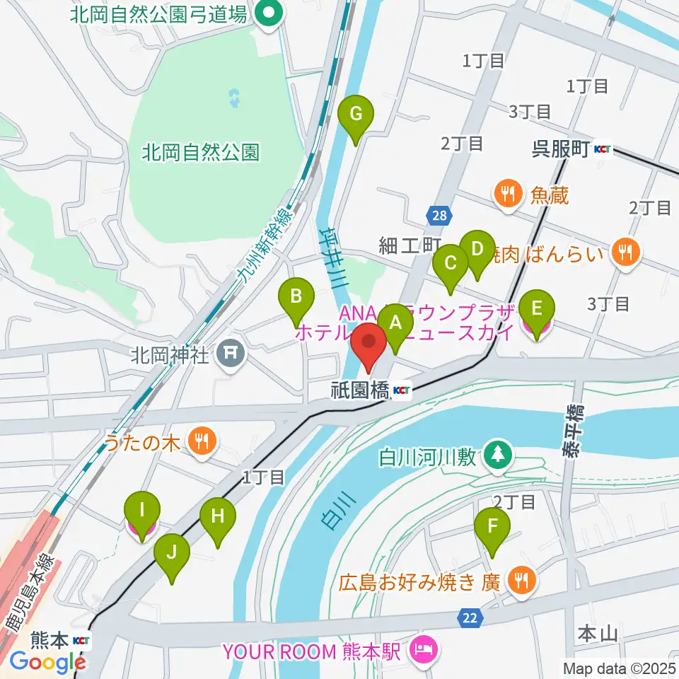 KAZ Guitar Music School周辺のホテル一覧地図