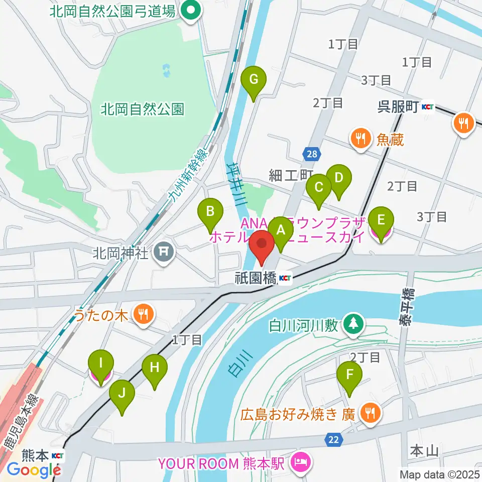 KAZ Guitar Music School周辺のホテル一覧地図