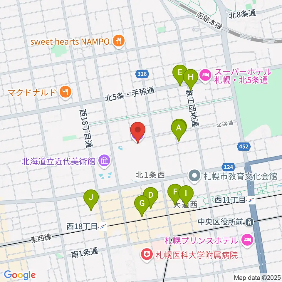 mima 北海道立三岸好太郎美術館周辺のホテル一覧地図