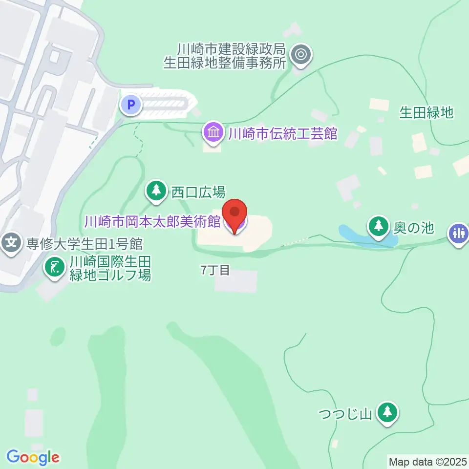 川崎市岡本太郎美術館周辺のホテル一覧地図