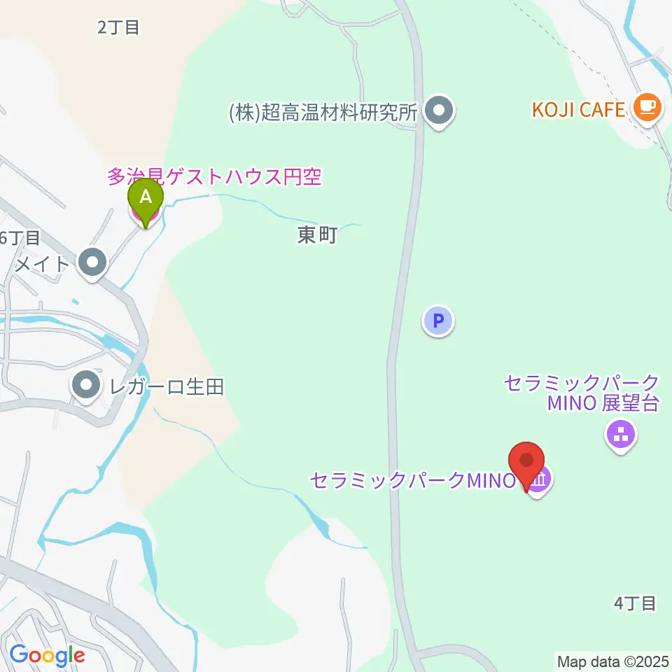岐阜県現代陶芸美術館周辺のホテル一覧地図