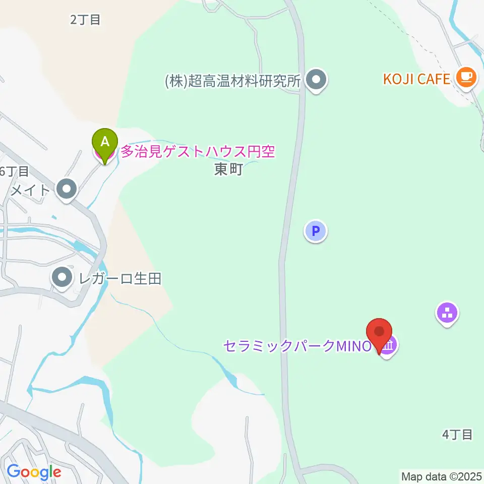 岐阜県現代陶芸美術館周辺のホテル一覧地図