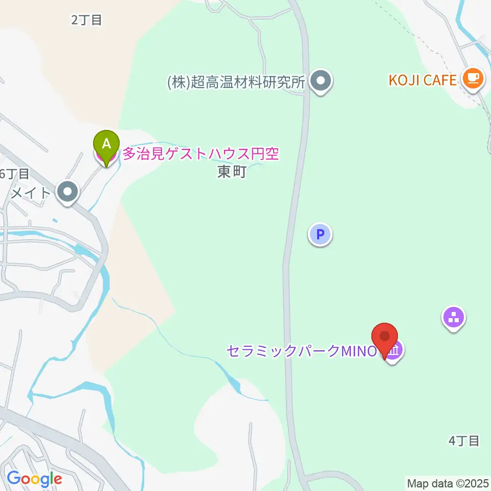 岐阜県現代陶芸美術館周辺のホテル一覧地図