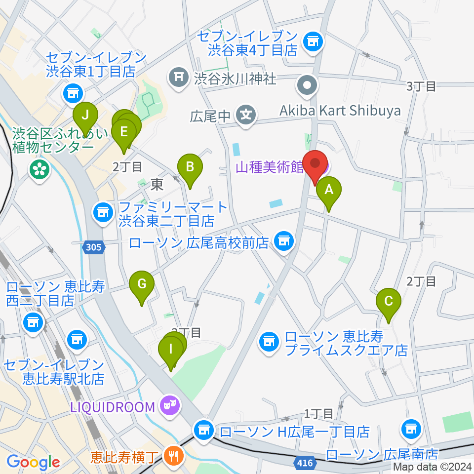 山種美術館周辺のホテル一覧地図