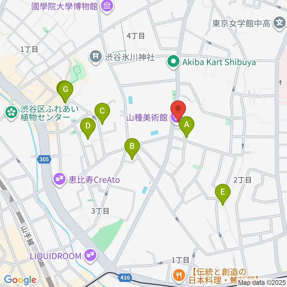 山種美術館周辺のホテル一覧地図