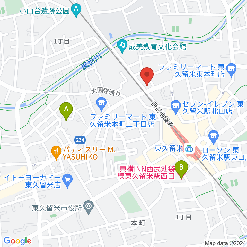 スタジオsus４周辺のホテル一覧地図