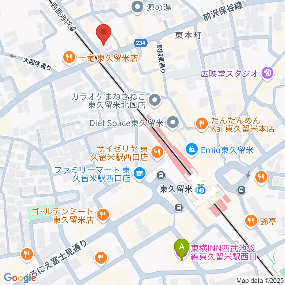 スタジオsus4周辺のホテル一覧地図