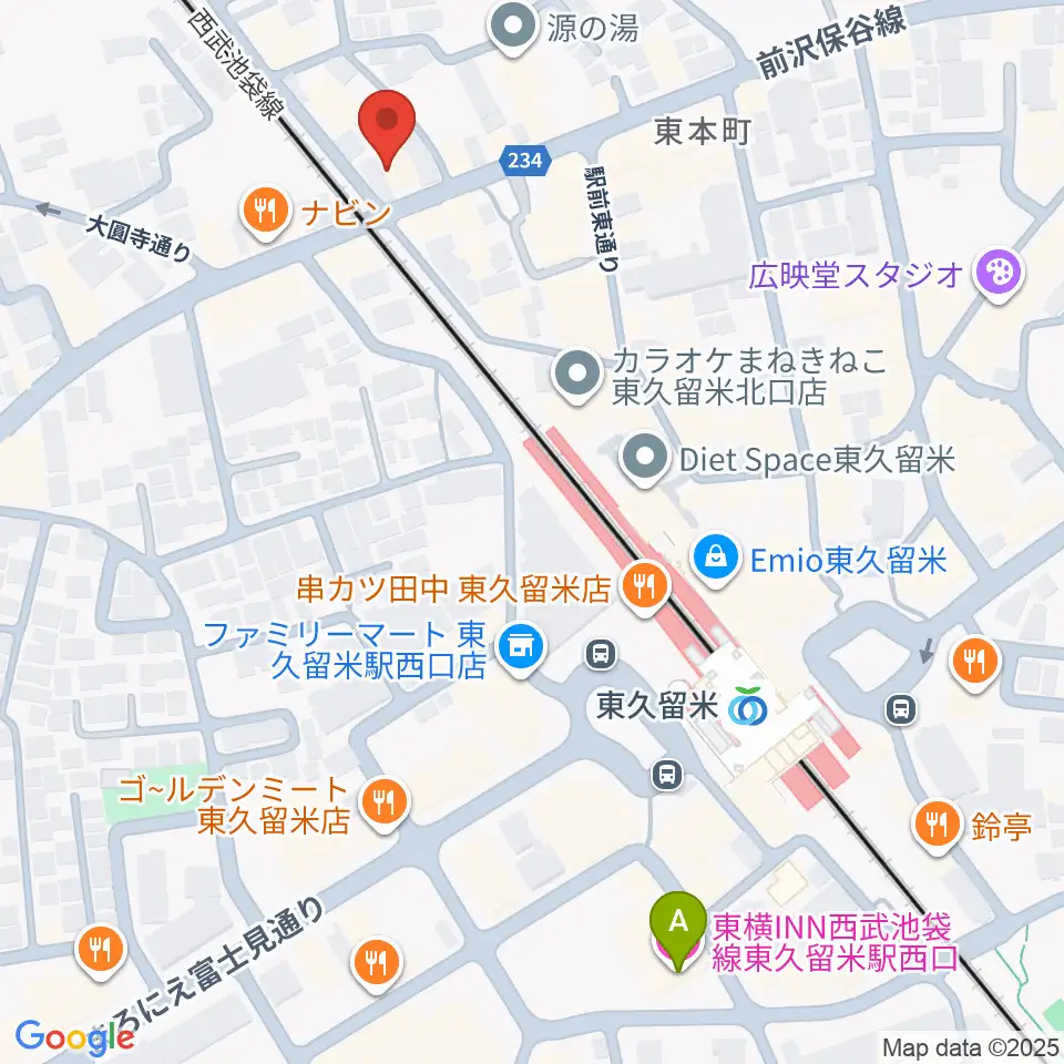 スタジオsus４周辺のホテル一覧地図