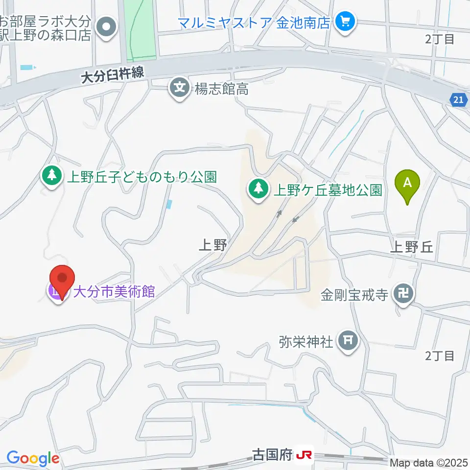 大分市美術館周辺のホテル一覧地図