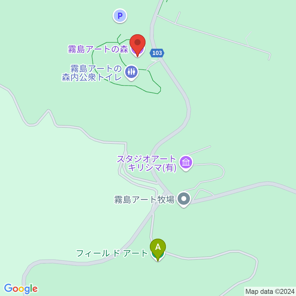 霧島アートの森周辺のホテル一覧地図