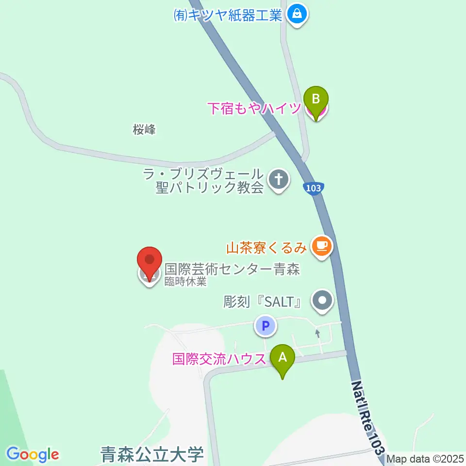 国際芸術センター青森(ACAC)周辺のホテル一覧地図