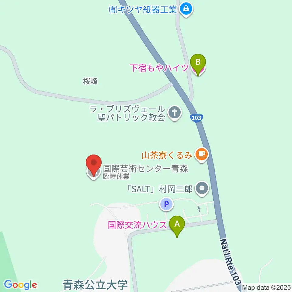 国際芸術センター青森（ACAC）周辺のホテル一覧地図