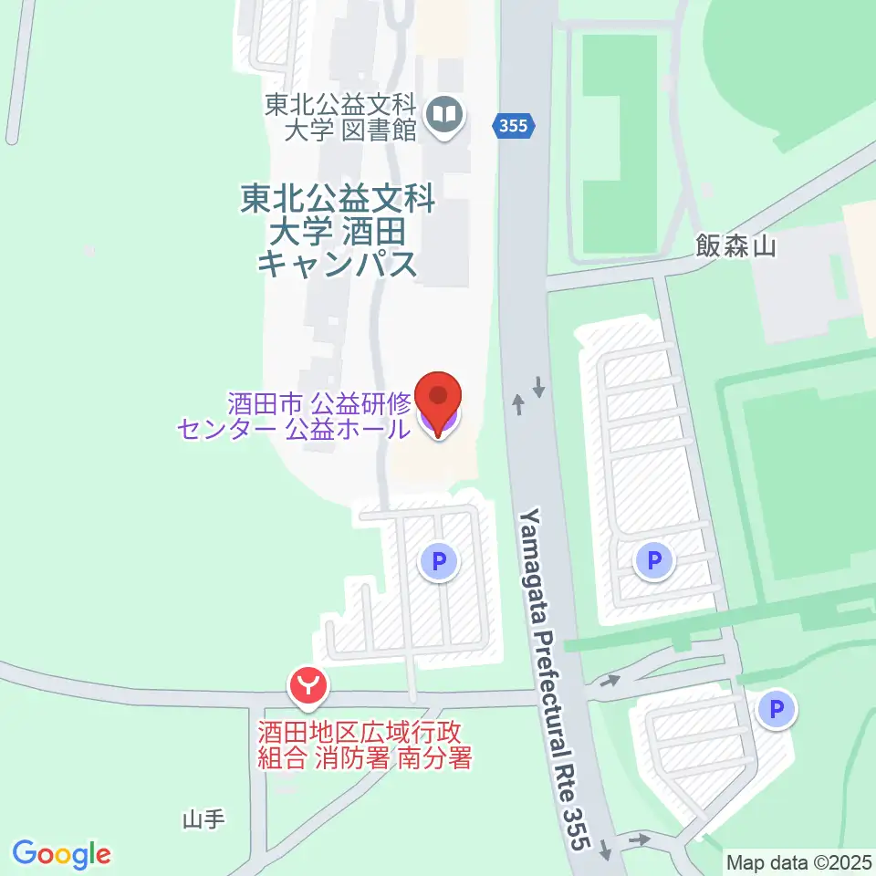 酒田市公益ホール周辺のホテル一覧地図