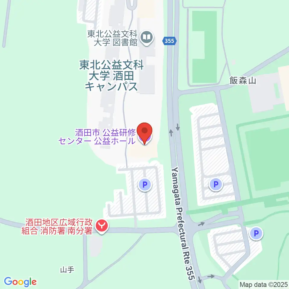 酒田市公益ホール周辺のホテル一覧地図