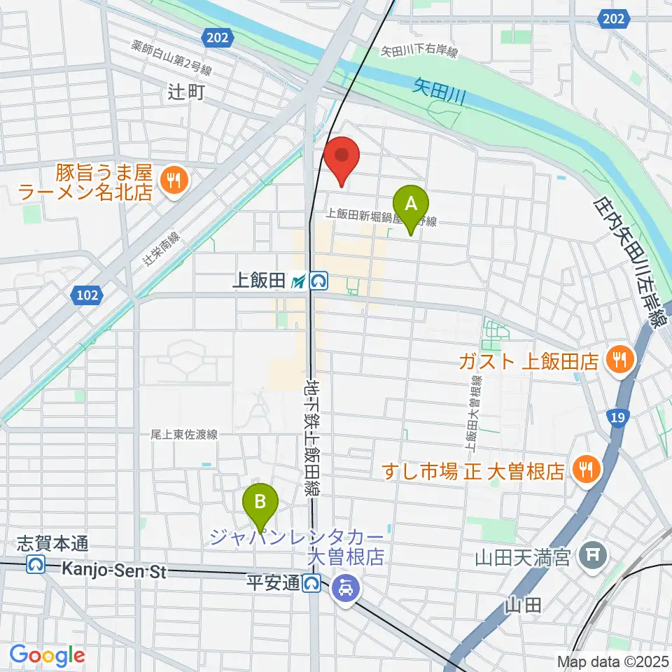 リアラウンズ周辺のホテル一覧地図