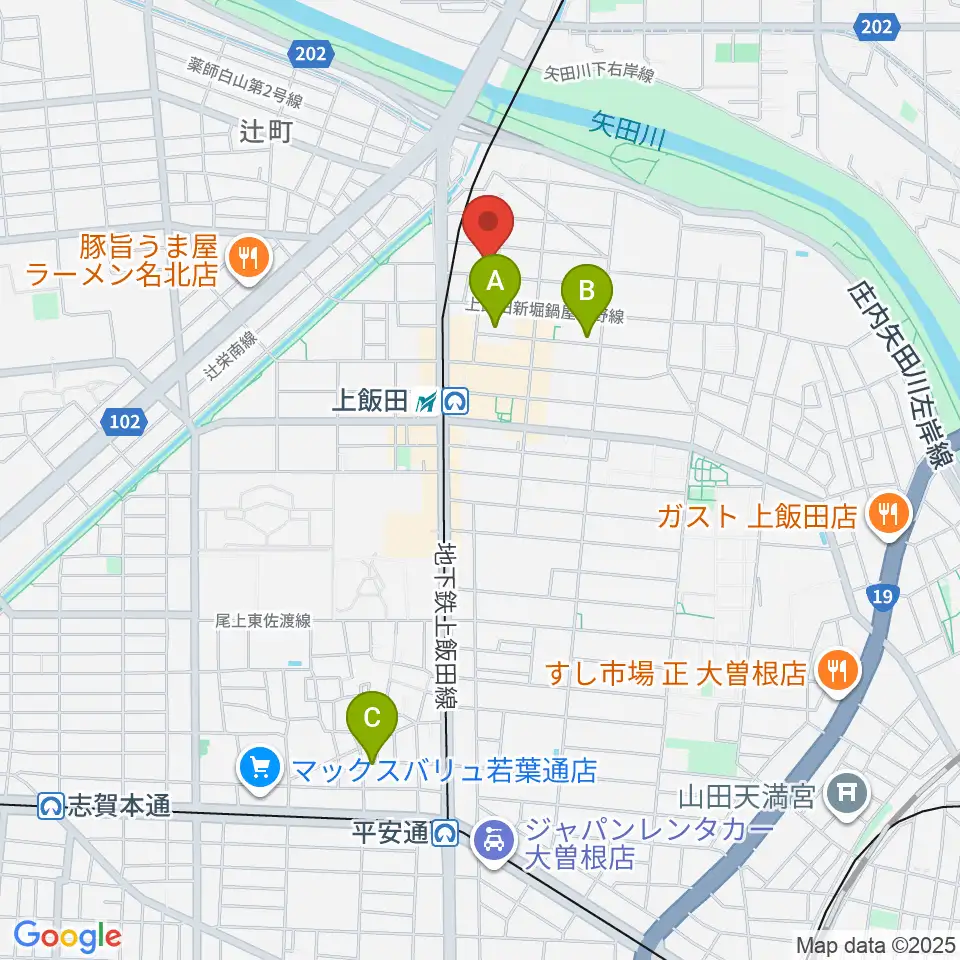 リアラウンズ周辺のホテル一覧地図