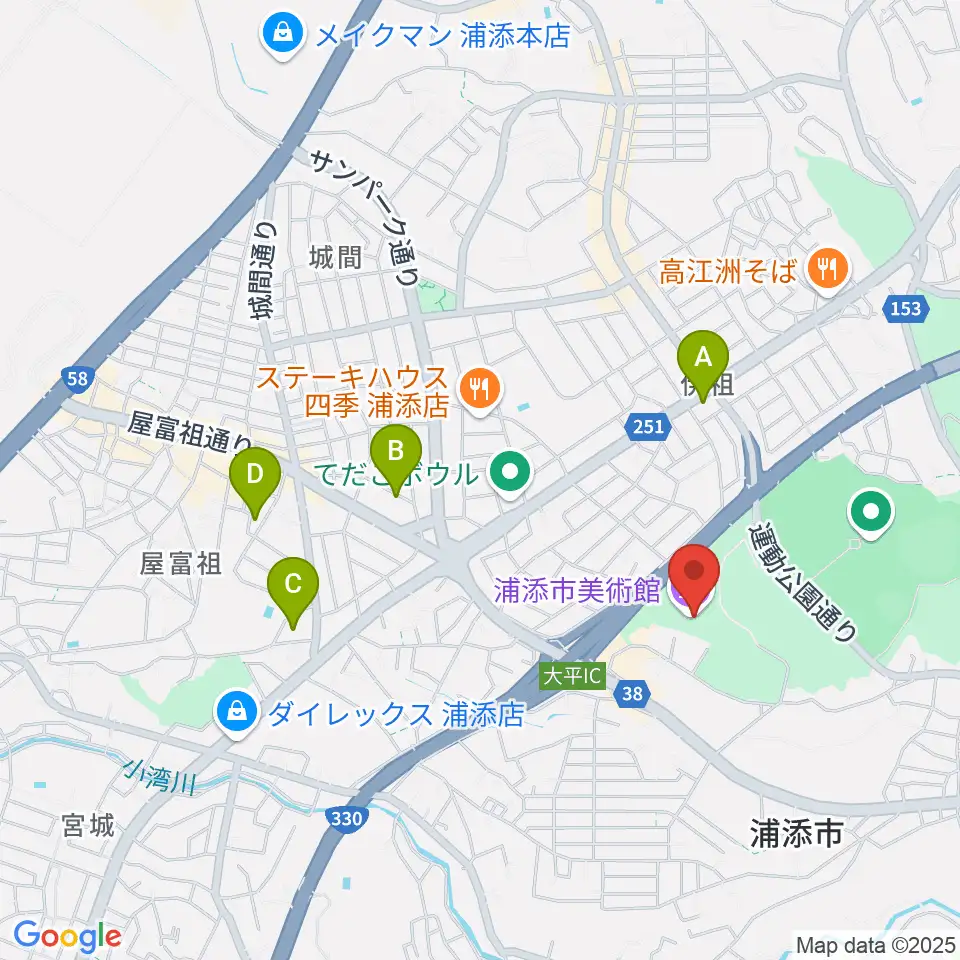 浦添市美術館周辺のホテル一覧地図