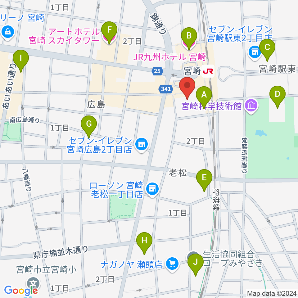 ワンダーアティックシネマ周辺のホテル一覧地図