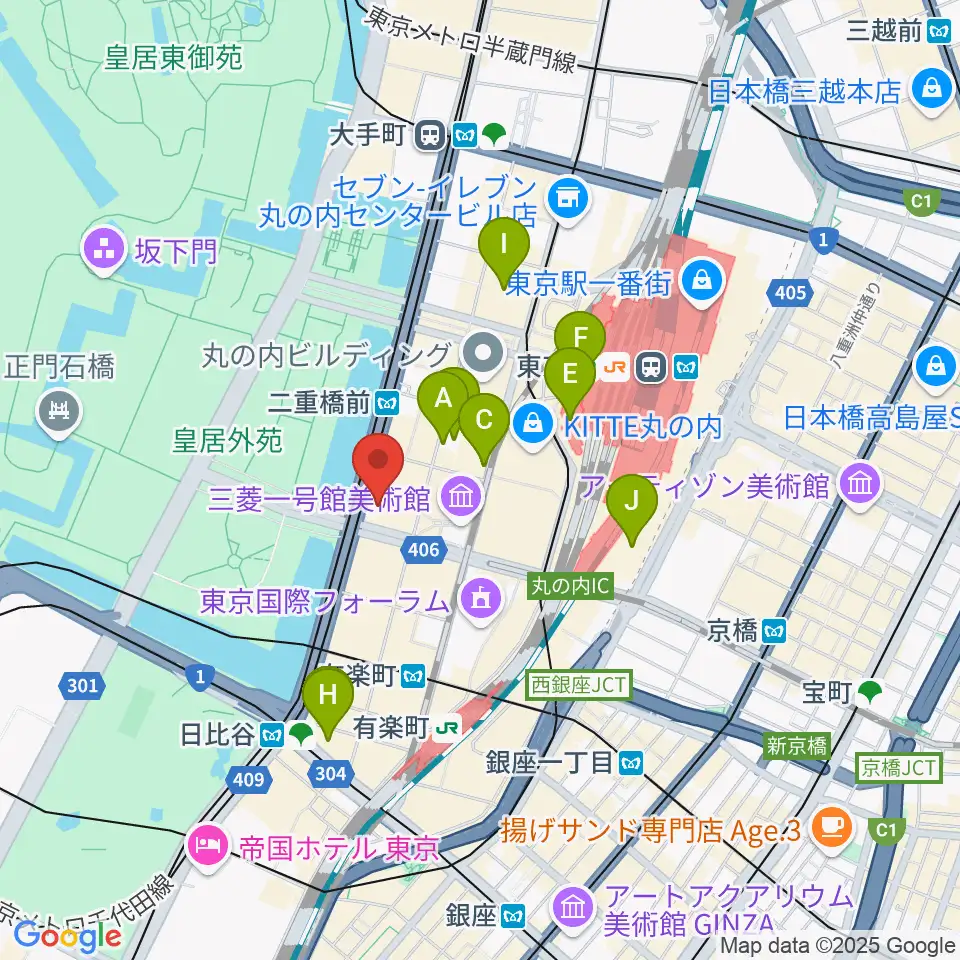 静嘉堂＠丸の内 静嘉堂文庫美術館周辺のホテル一覧地図