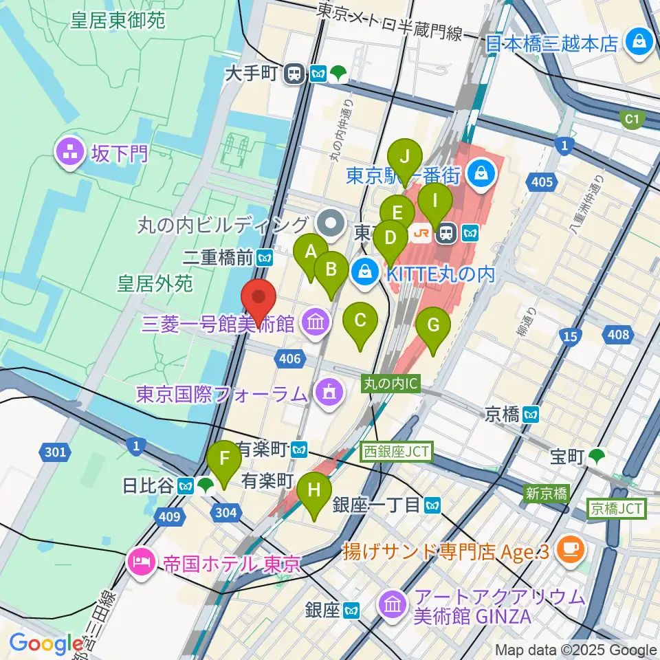 静嘉堂＠丸の内 静嘉堂文庫美術館周辺のホテル一覧地図