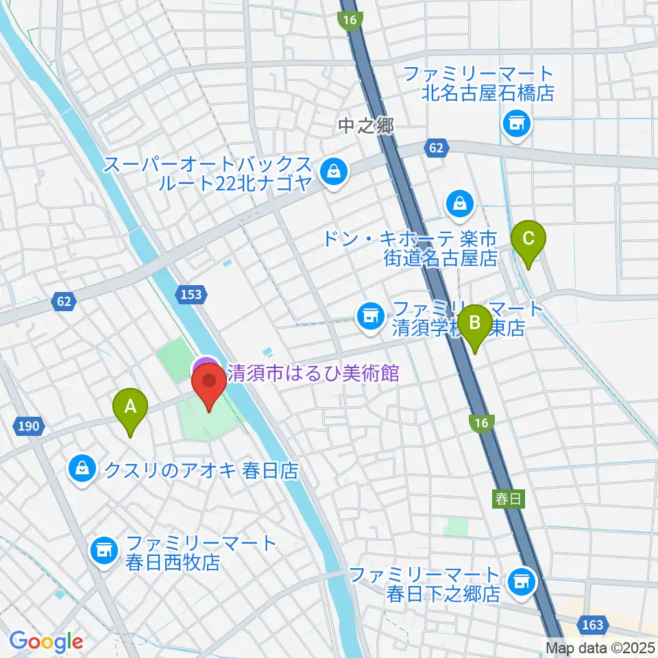 清須市はるひ美術館周辺のホテル一覧地図