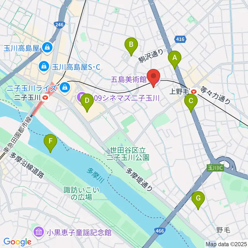 五島美術館周辺のホテル一覧地図