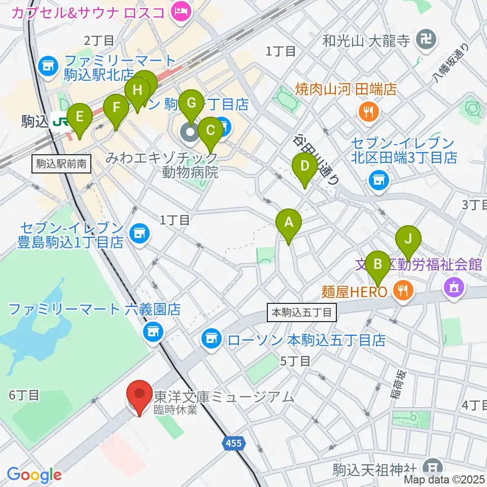 東洋文庫ミュージアム周辺のホテル一覧地図