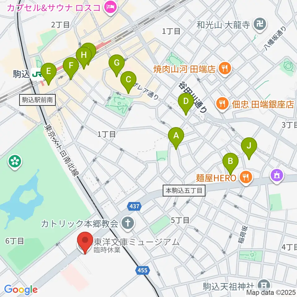 東洋文庫ミュージアム周辺のホテル一覧地図