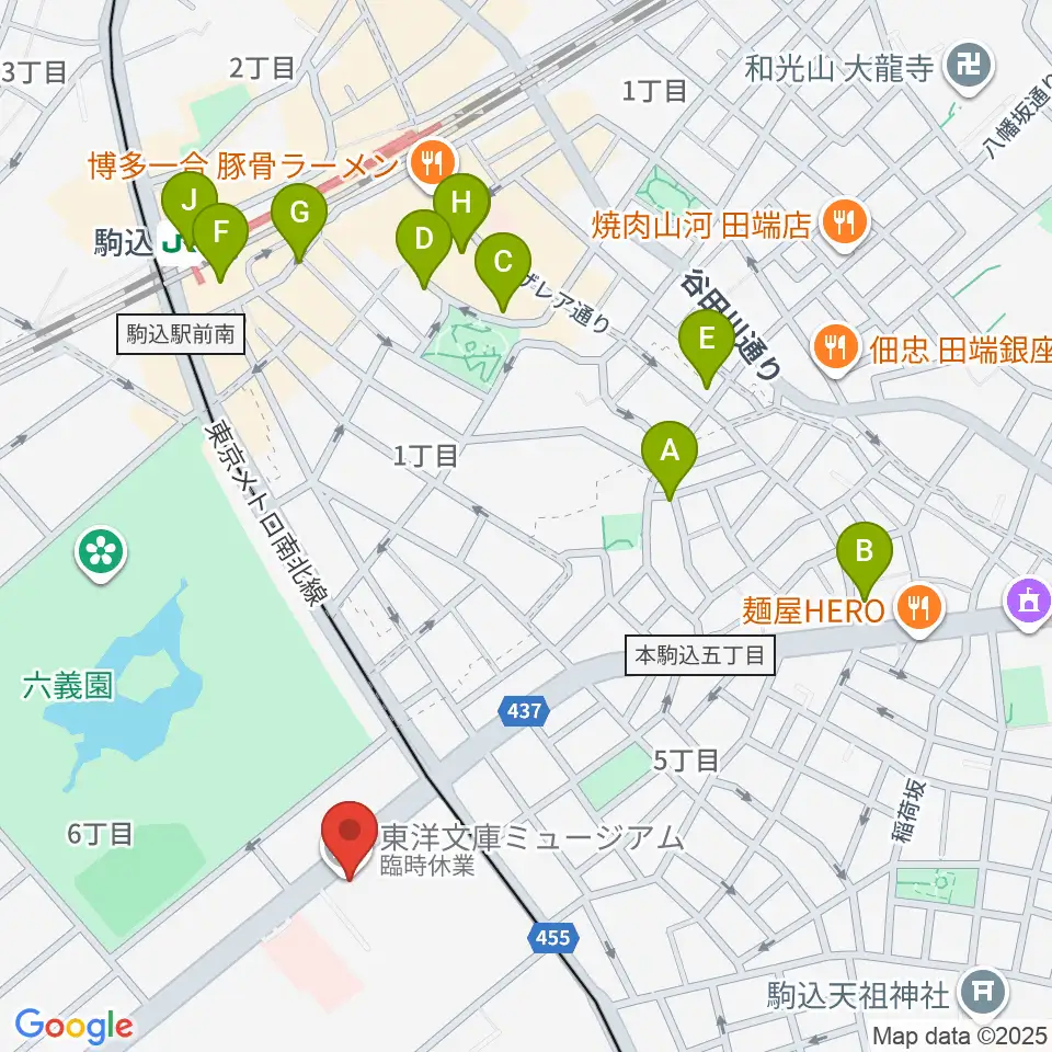 東洋文庫ミュージアム周辺のホテル一覧地図