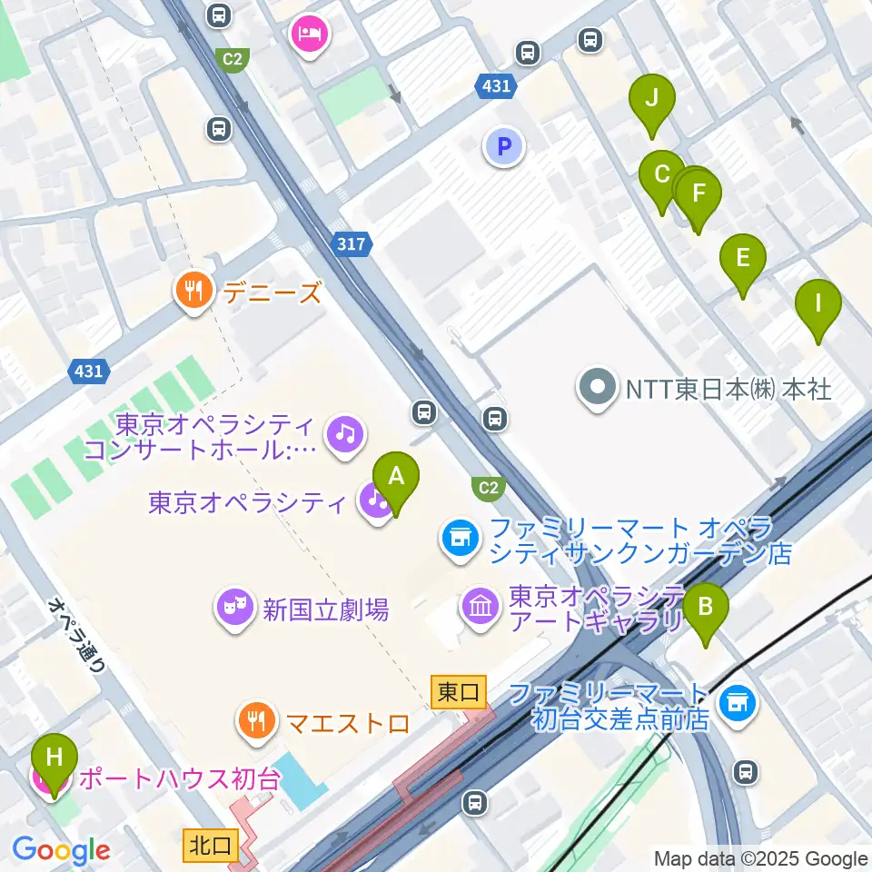 東京オペラシティアートギャラリー周辺のホテル一覧地図