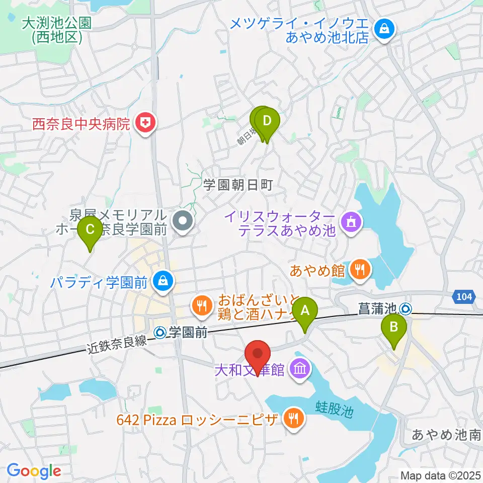 大和文華館周辺のホテル一覧地図