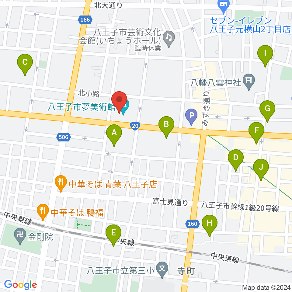 八王子市夢美術館周辺のホテル一覧地図