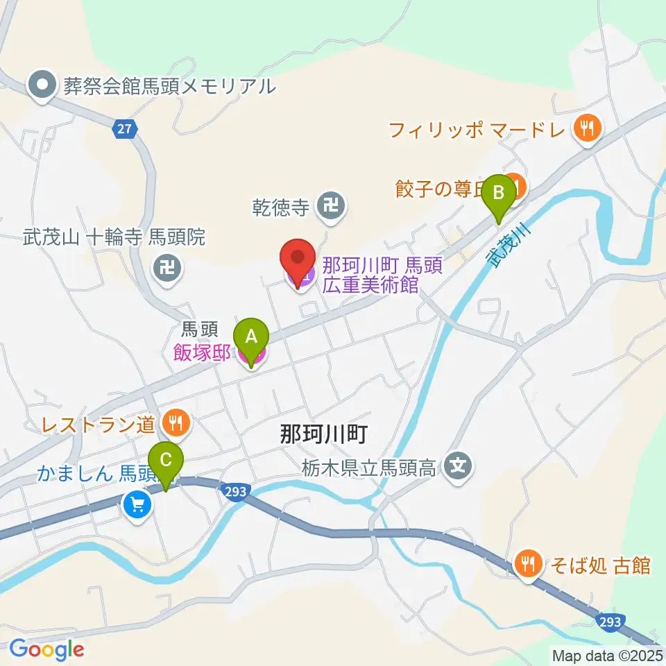 那珂川町馬頭広重美術館周辺のホテル一覧地図