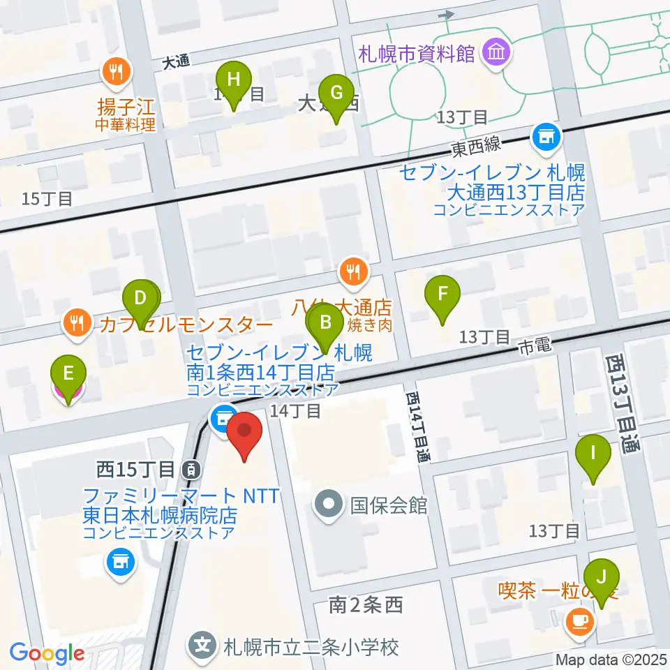 ウィステリアホール周辺のホテル一覧地図