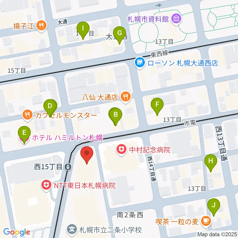 ウィステリアホール周辺のホテル一覧地図