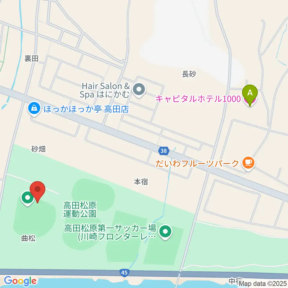 楽天イーグルス奇跡の一本松球場周辺のホテル一覧地図