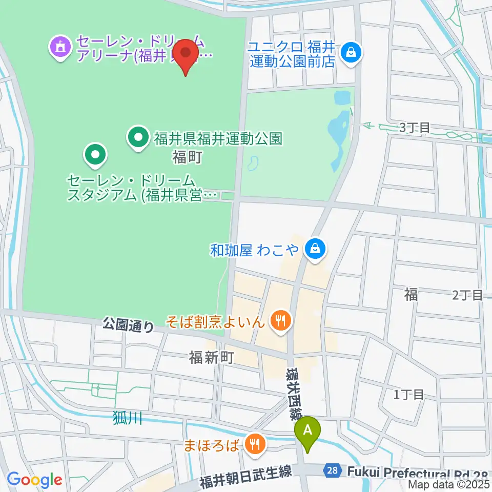 福井県営陸上競技場 9.98スタジアム周辺のホテル一覧地図