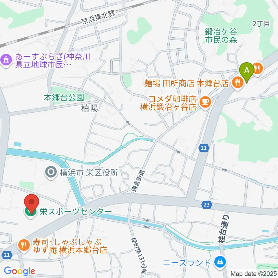 横浜市栄公会堂周辺のホテル一覧地図