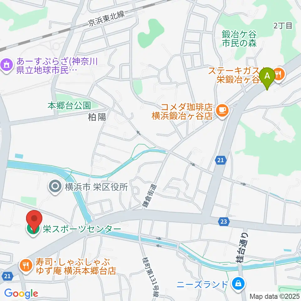 横浜市栄公会堂周辺のホテル一覧地図