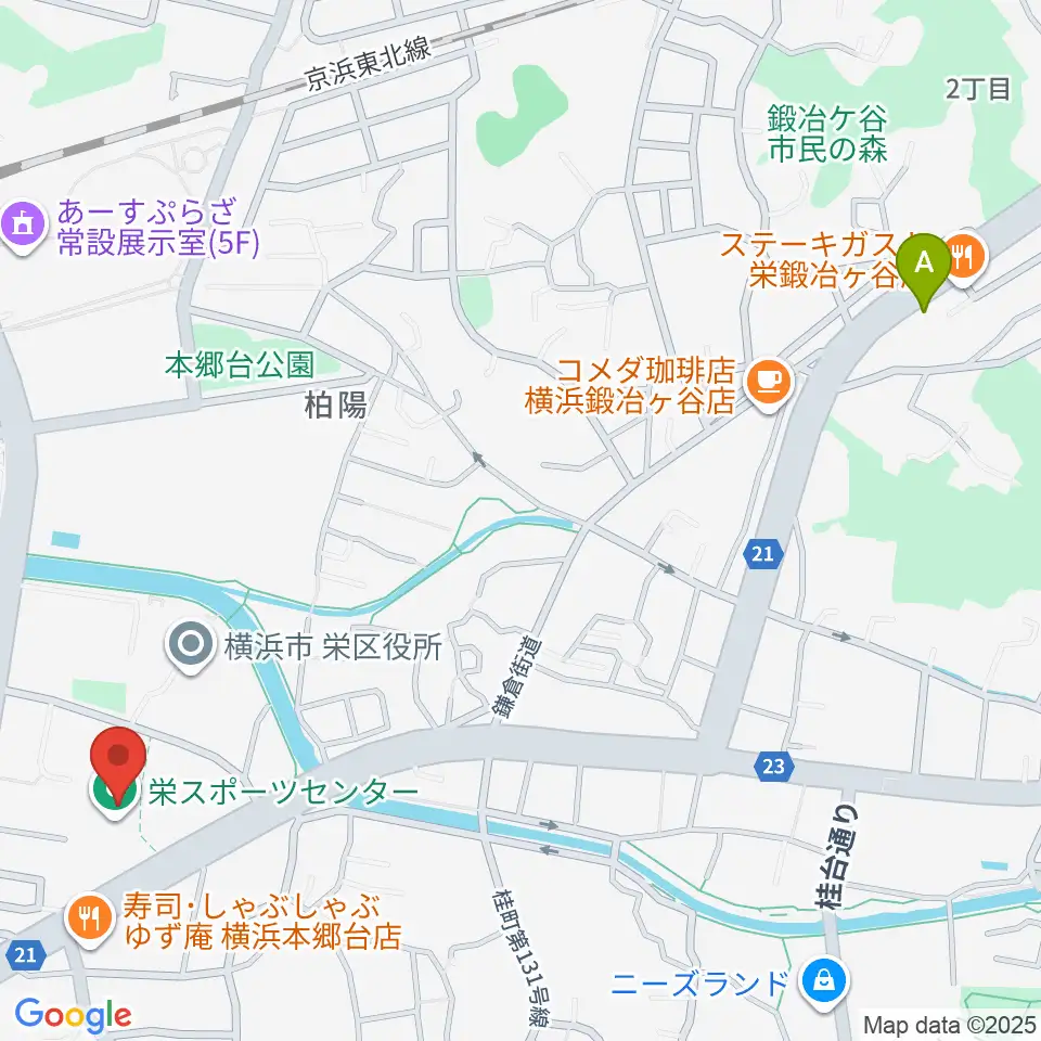 横浜市栄公会堂周辺のホテル一覧地図